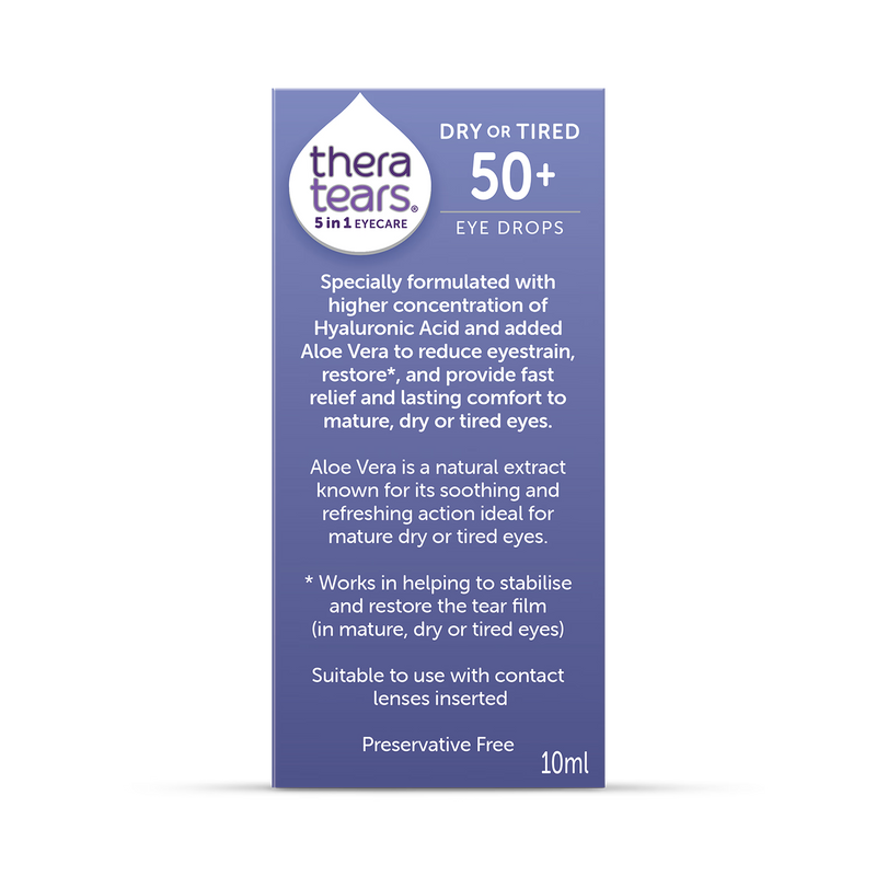 TheraTears 5-in-1 50+ dry or tired eye drops 10 ml, UK version