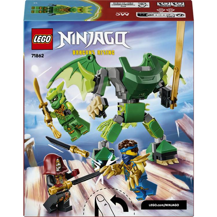 LEGO NINJAGO Lloyd's Dragon Mech Battle Pack 71862, imported from the UK