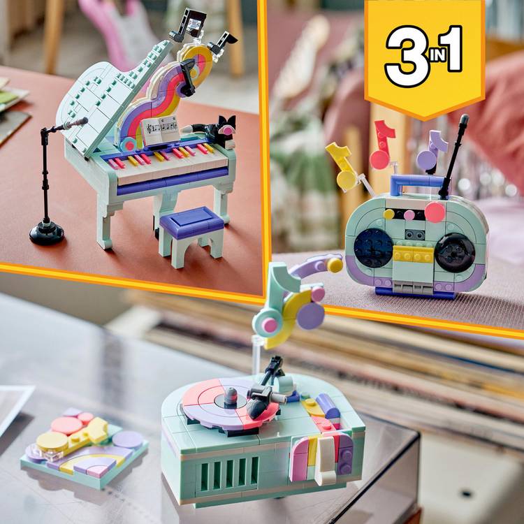 LEGO Creator 3-in-1 Music Decor Piano with Cat building toy, UK version