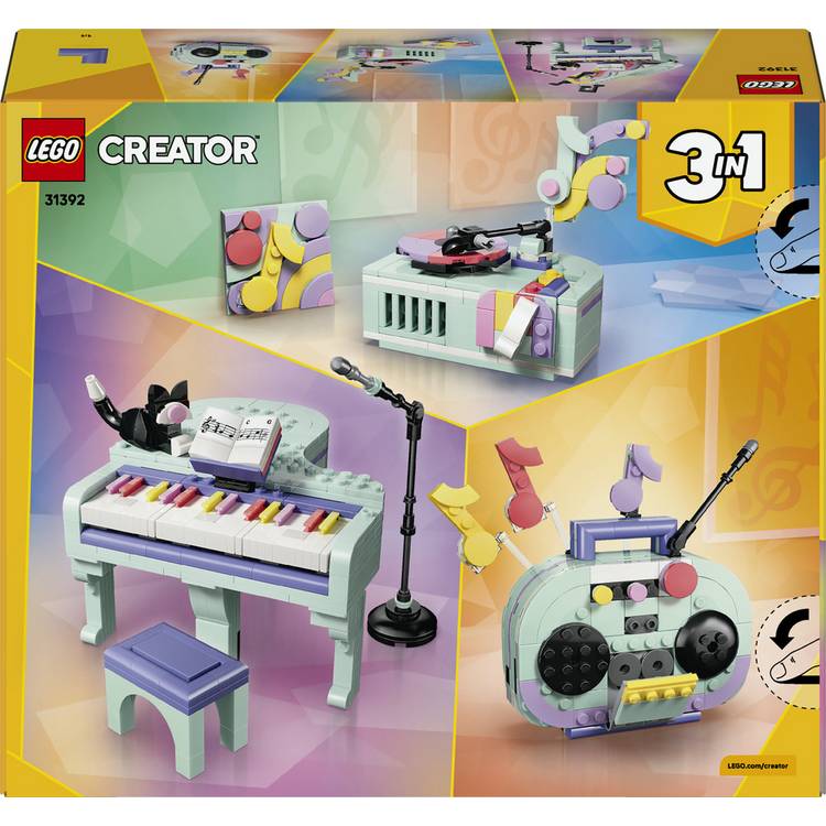 LEGO Creator 3-in-1 Music Decor Piano with Cat building toy, UK version
