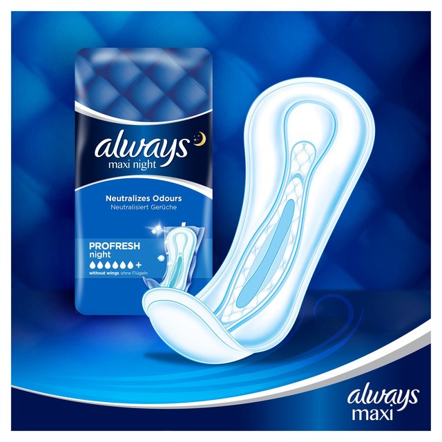 Always Sanitary Towels Maxi Night    9 per pack GOODS M&S   