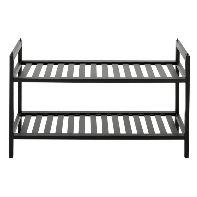 Habitat Kitt Bamboo Shoe Rack black (British brand)