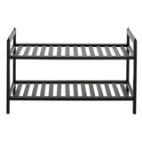 Habitat Kitt Bamboo Shoe Rack black (British brand)