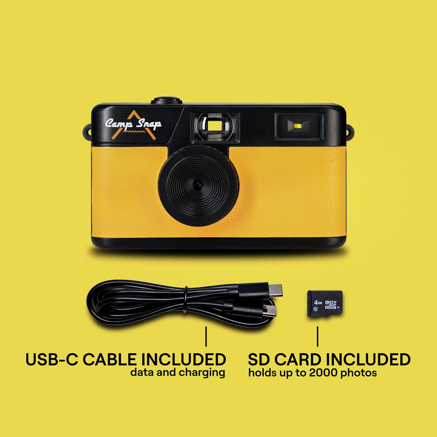 Campsnap CS-V105 8MP Compact Digital Camera - Yellow