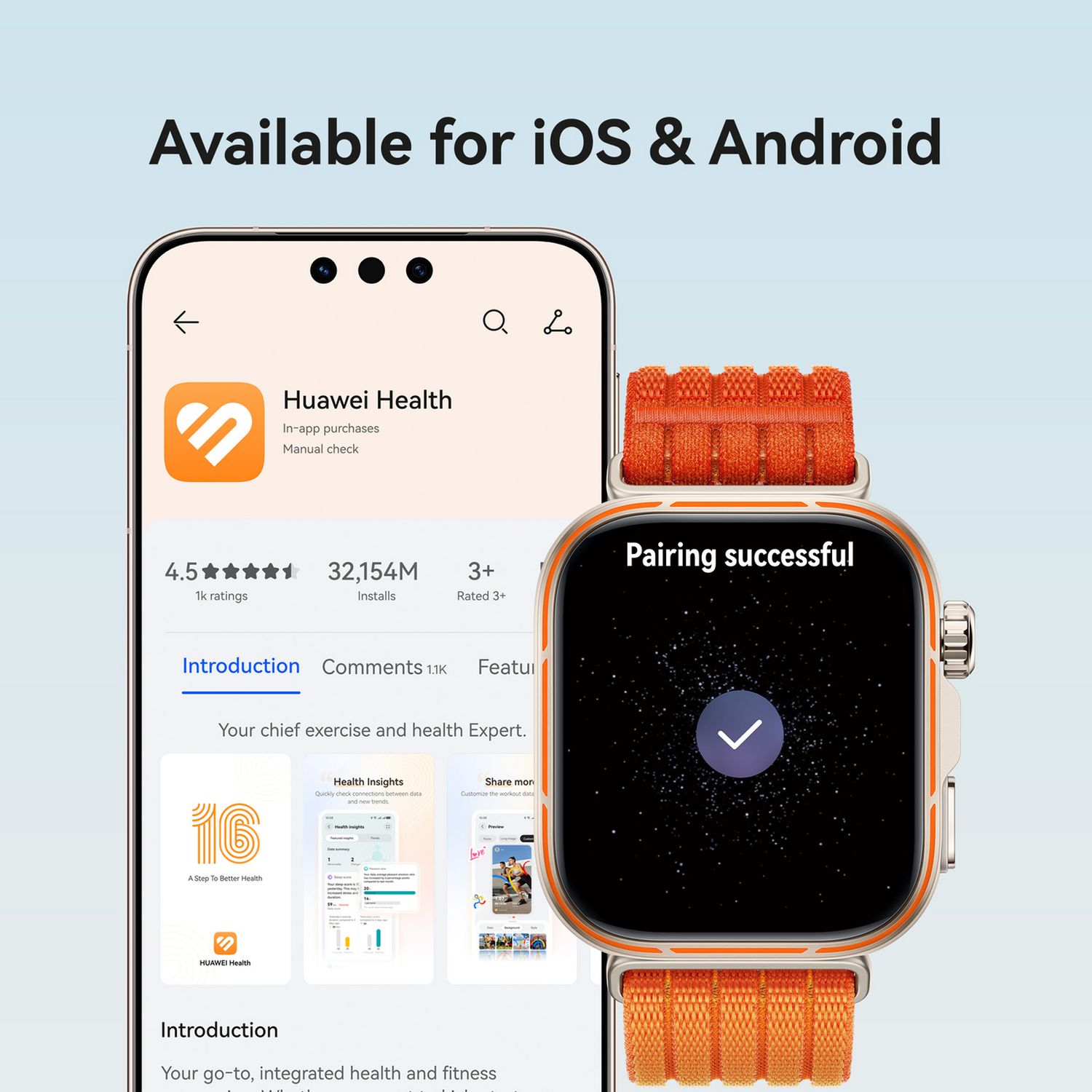 HUAWEI Watch Fit 5 Pro Smart Watch - Orange