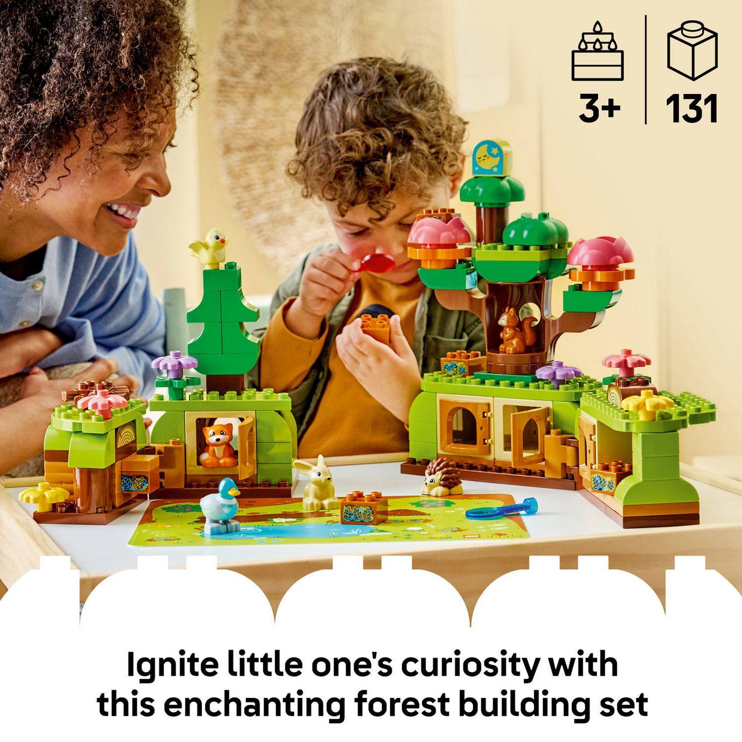 LEGO DUPLO Discovery Forest wild animals toy set, UK version