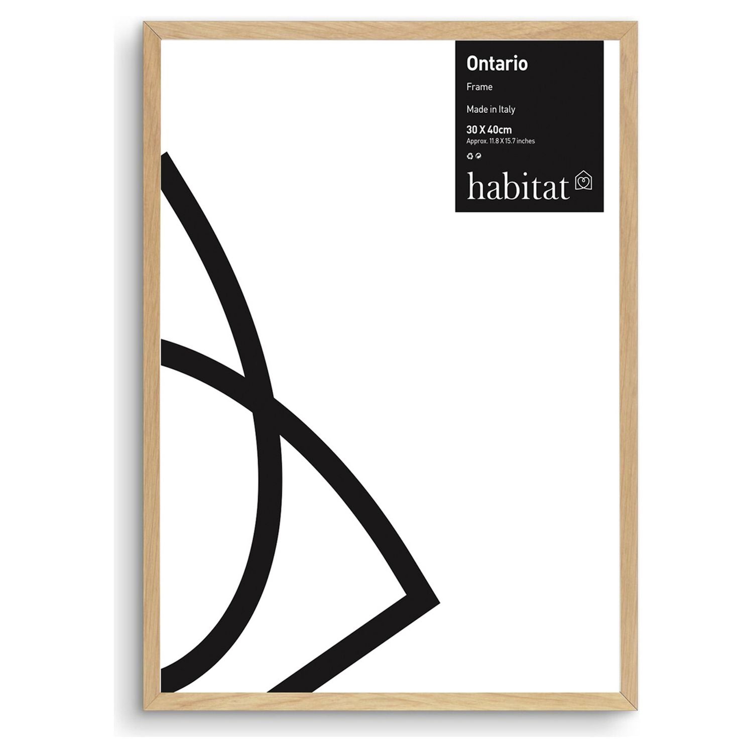 Habitat Ontario oak wooden picture frame 30x40cm, UK version