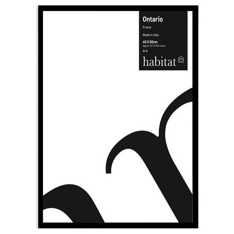 Habitat black wooden picture frame 40x50cm, imported from the UK