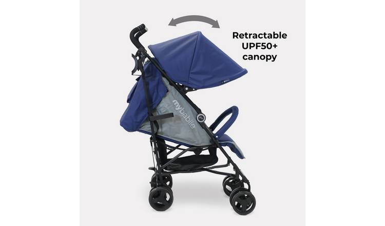 My Babiie MB02 Lightweight Stroller - Blue and Grey