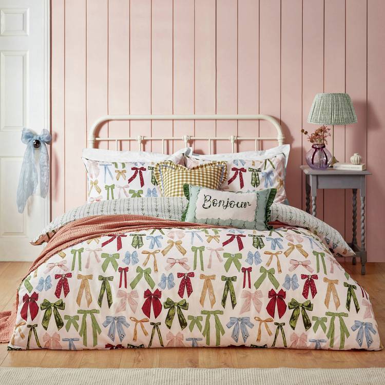 furn Noortje Bow Bedding Set single size, imported from the UK
