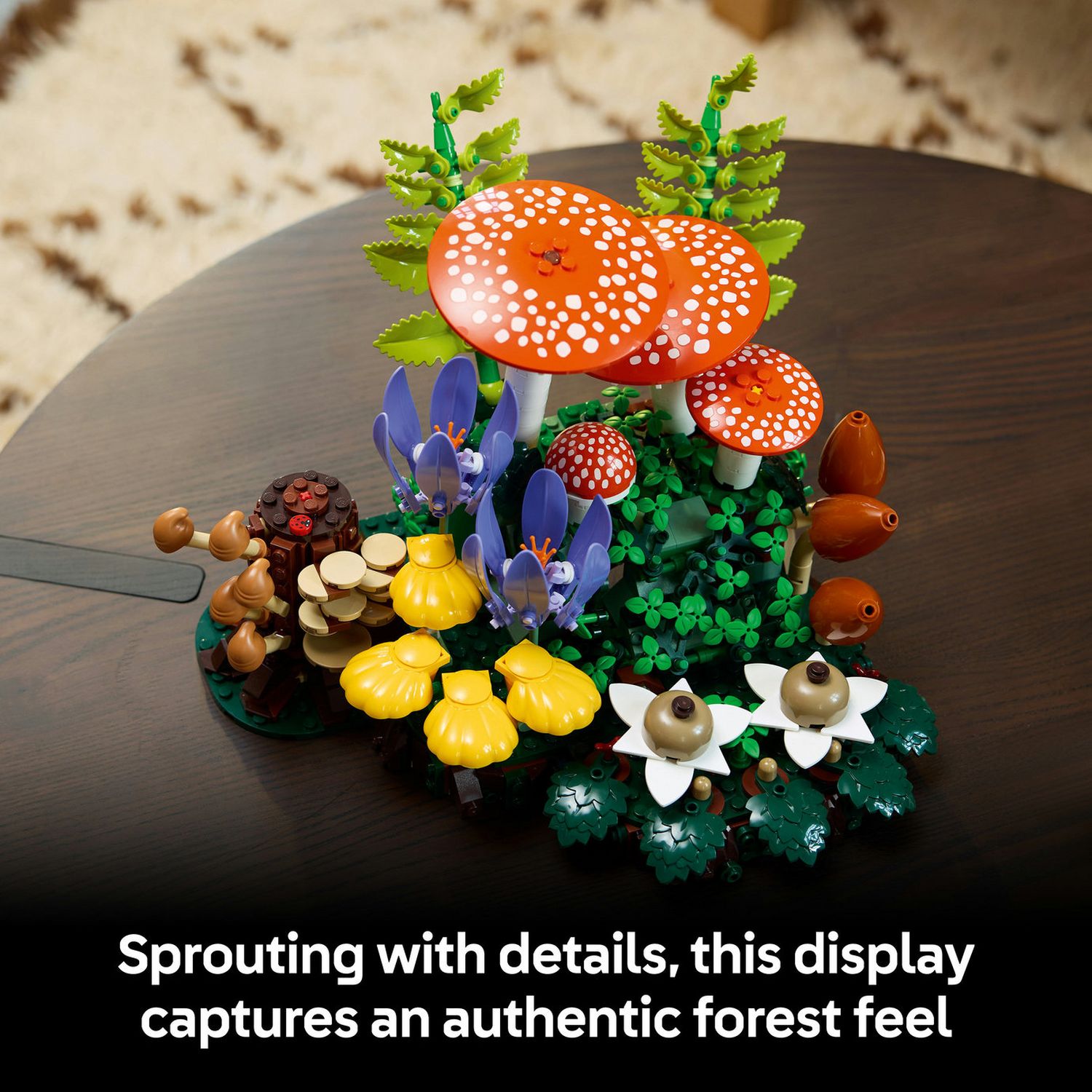 LEGO Botanicals Woodland Mushrooms building set 806 pieces, imported from the UK