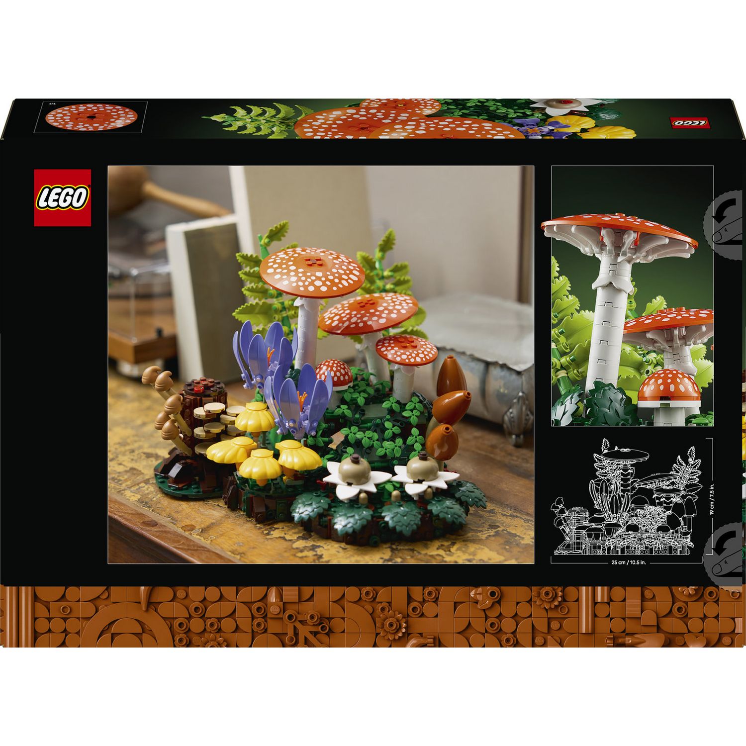 LEGO Botanicals Woodland Mushrooms building set 806 pieces, imported from the UK