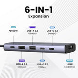 UGREEN 6-in-1 USB-C hub (British brand)
