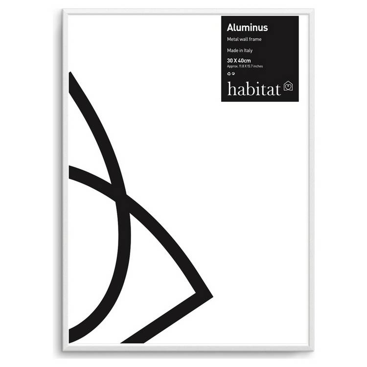 Habitat Aluminus white metal picture frame 30x40cm, UK version