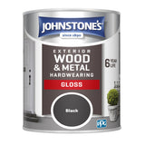 Johnstone's Black Exterior Gloss Paint DIY ASDA   