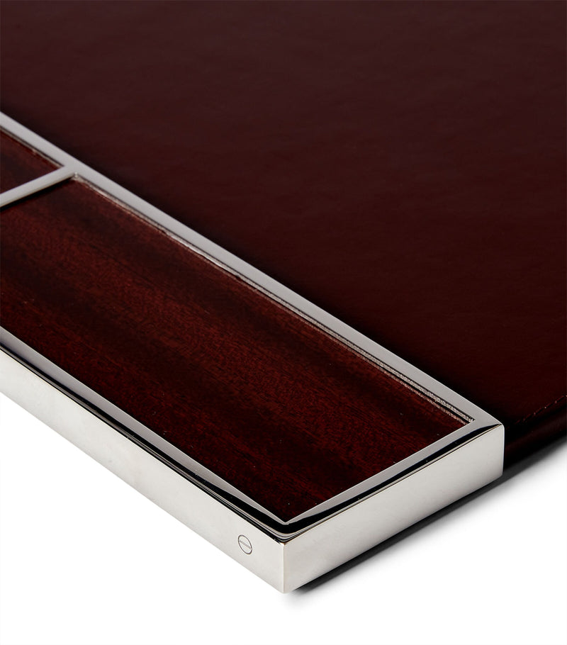 Ralph Lauren Home wood veneer desk blotter, imported from the UK