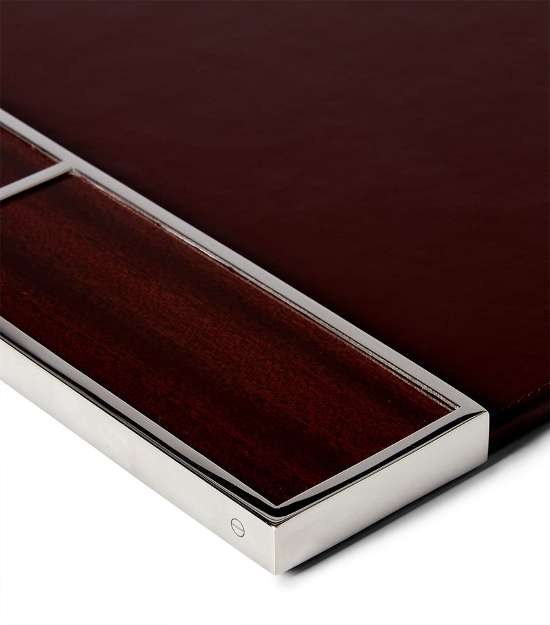 Ralph Lauren Home wood veneer desk blotter, imported from the UK