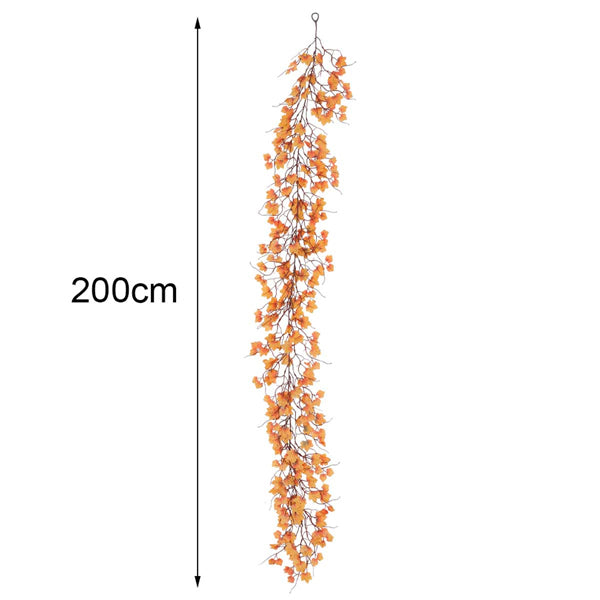 Livingandhome autumn artificial maple leaf garland 200cm - British product