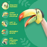 Wild Thingz green toucan hand puppet realistic soft - British product