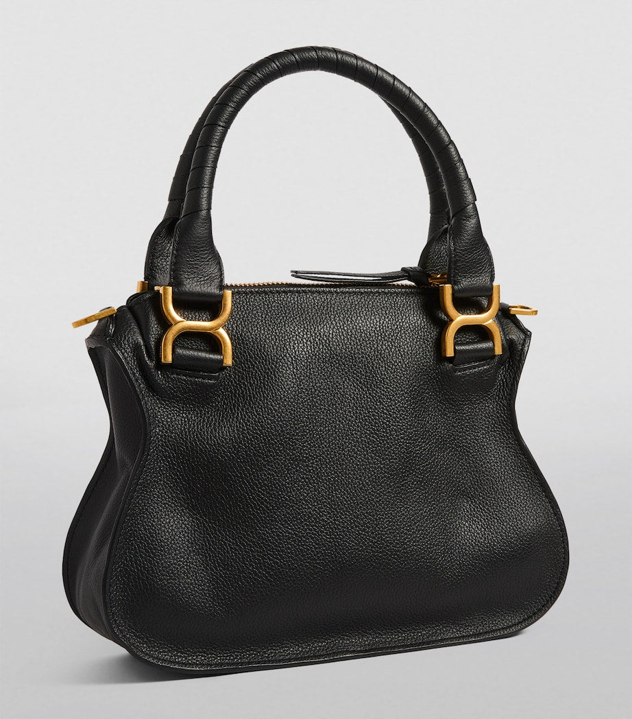Chloé Marcie top-handle bag in grained leather, imported from the UK