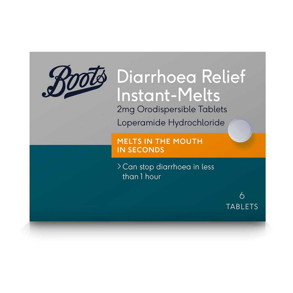 Boots Diarrhoea Relief Instant-Melts 2 mg Orodispersible Tablets - 6 Tablets