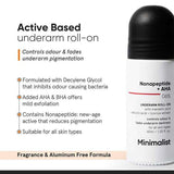 Minimalist Nonapeptide + AHA 06% underarm roll-on 40ml (British brand)
