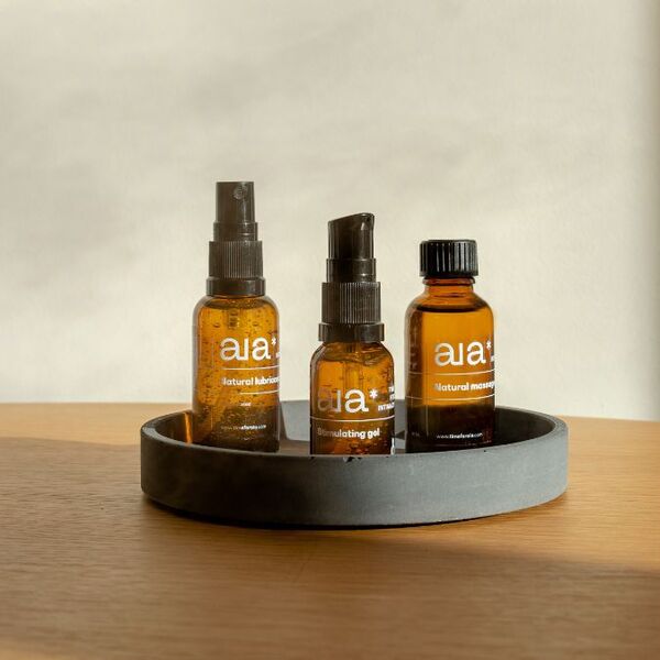Aia Intimacy Essentials Box 3 piece set, imported from the UK
