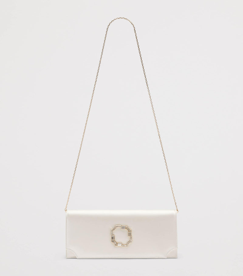 Malone Souliers satin Vivien clutch bag with crystal embellishments - British product