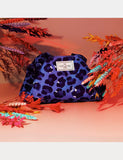 Blue Leopard Full Size Flat Lay Makeup Bag GOODS M&S   