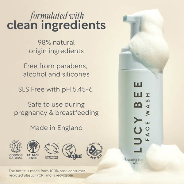 Lucy Bee foaming face wash 150ml - British product