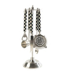 MacKenzie-Childs Courtly Check bar tool set, imported from the UK