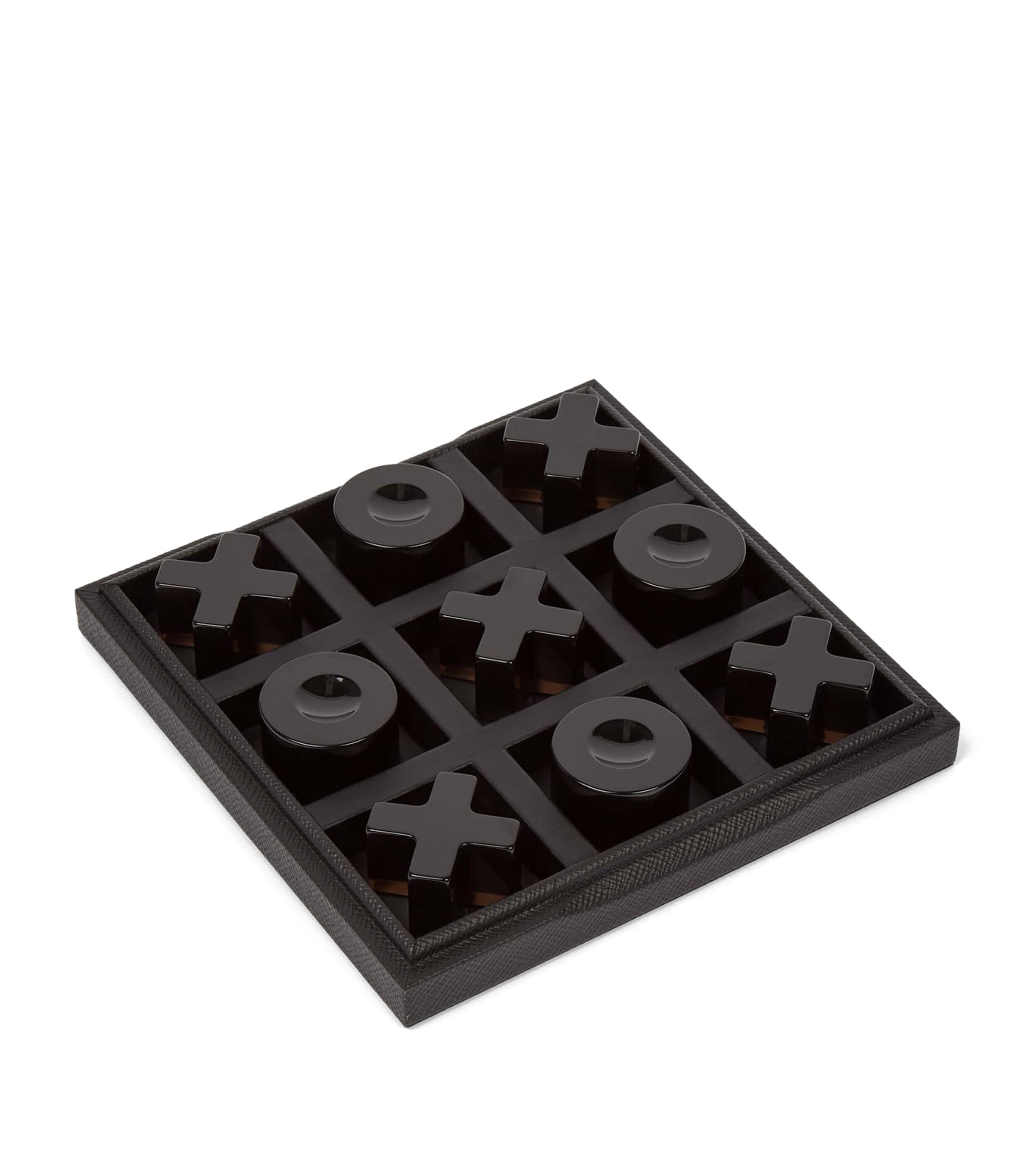 Smythson Panama Leather Noughts and Crosses board game (British brand)