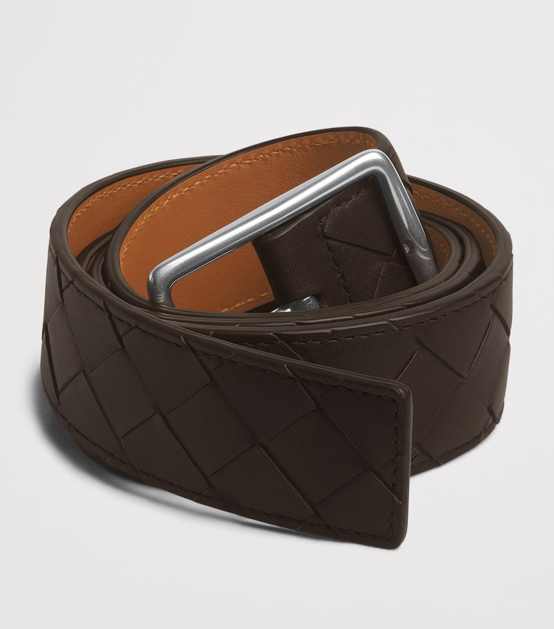 Bottega Veneta Intrecciato reversible leather belt 3.5cm - British product
