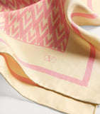 Valentino Garavani silk scarf with monogram (British brand)