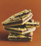 Harrods pistachio-filled white chocolate bar 123g, UK version