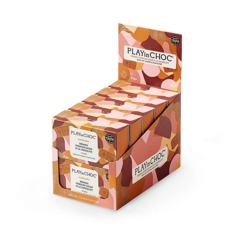 PLAYin CHOC JustChoc Box organic chocolate 1kg (British brand)