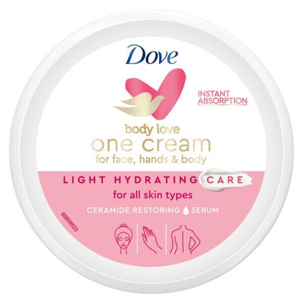 Dove One Cream For Face Hands & Body Light Hydration 250ml GOODS Superdrug   