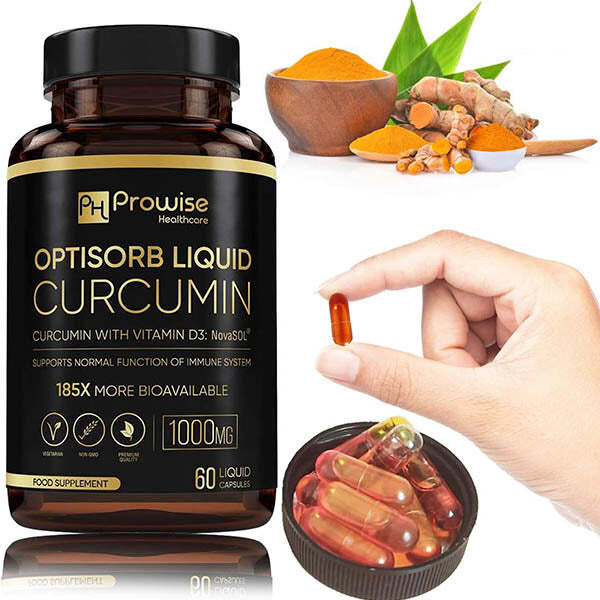 Prowise Optisorb Liquid Curcumin with Vitamin D - 60 Liqcaps