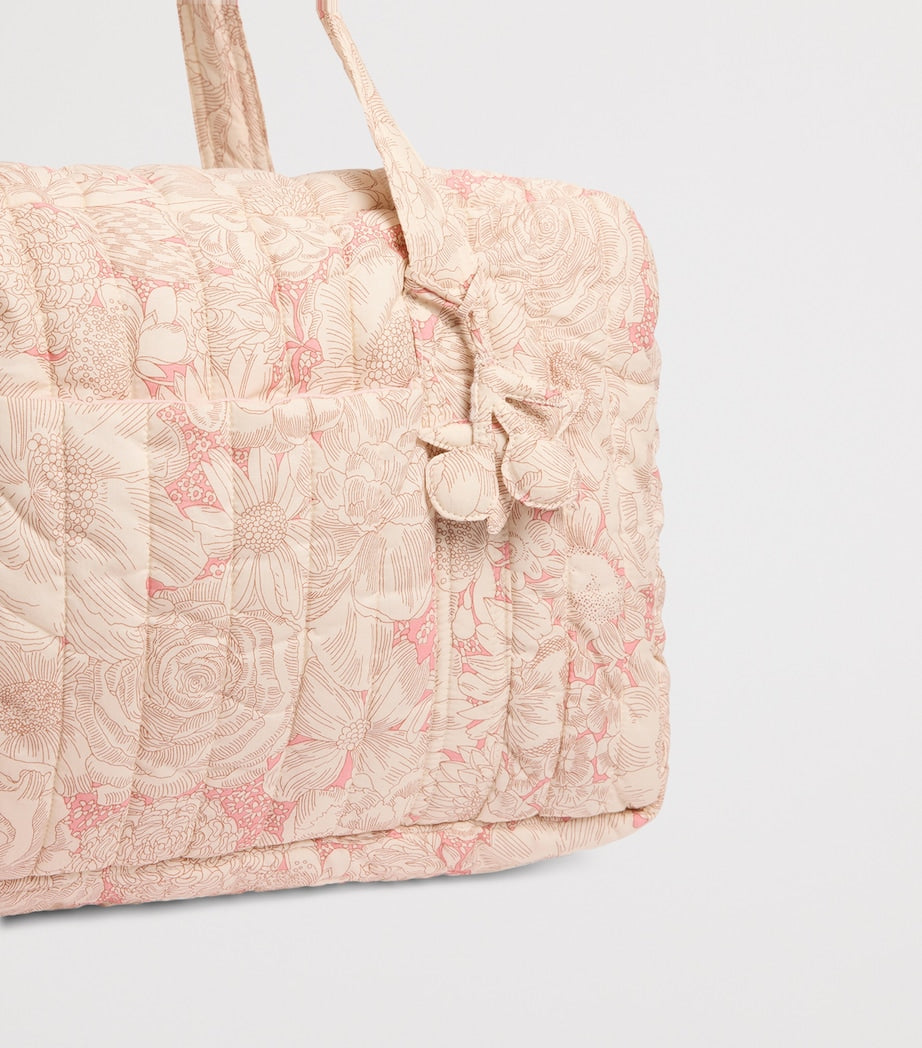 Bonpoint quilted bowling bag pastel floral print (British brand)