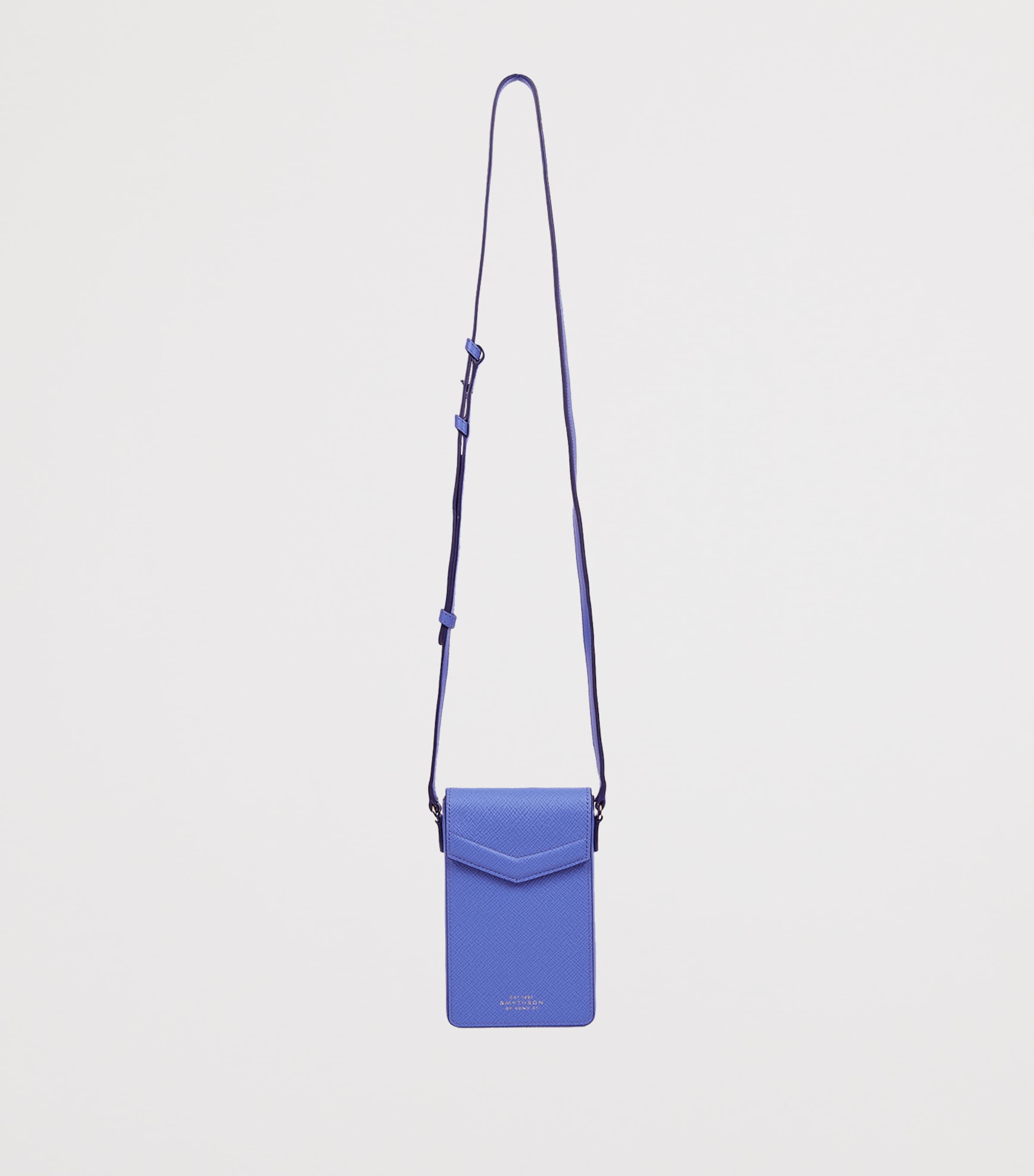 Smythson calfskin Panama envelope phone case (British brand)