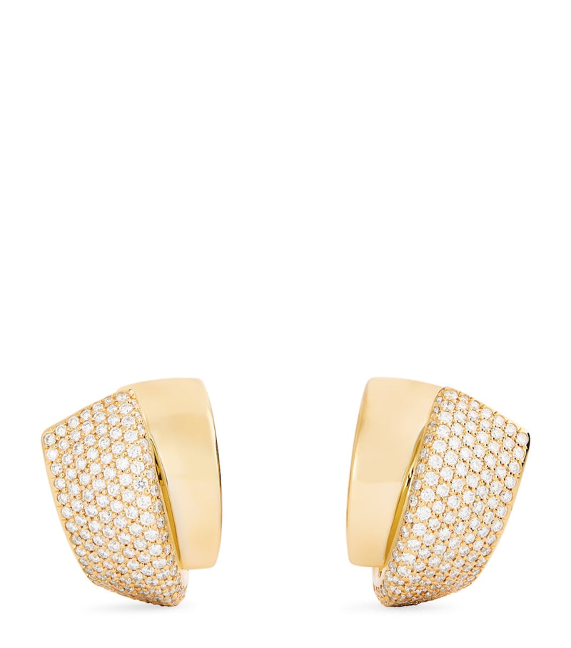 Engelbert Divino earrings 18kt yellow gold diamonds, UK version