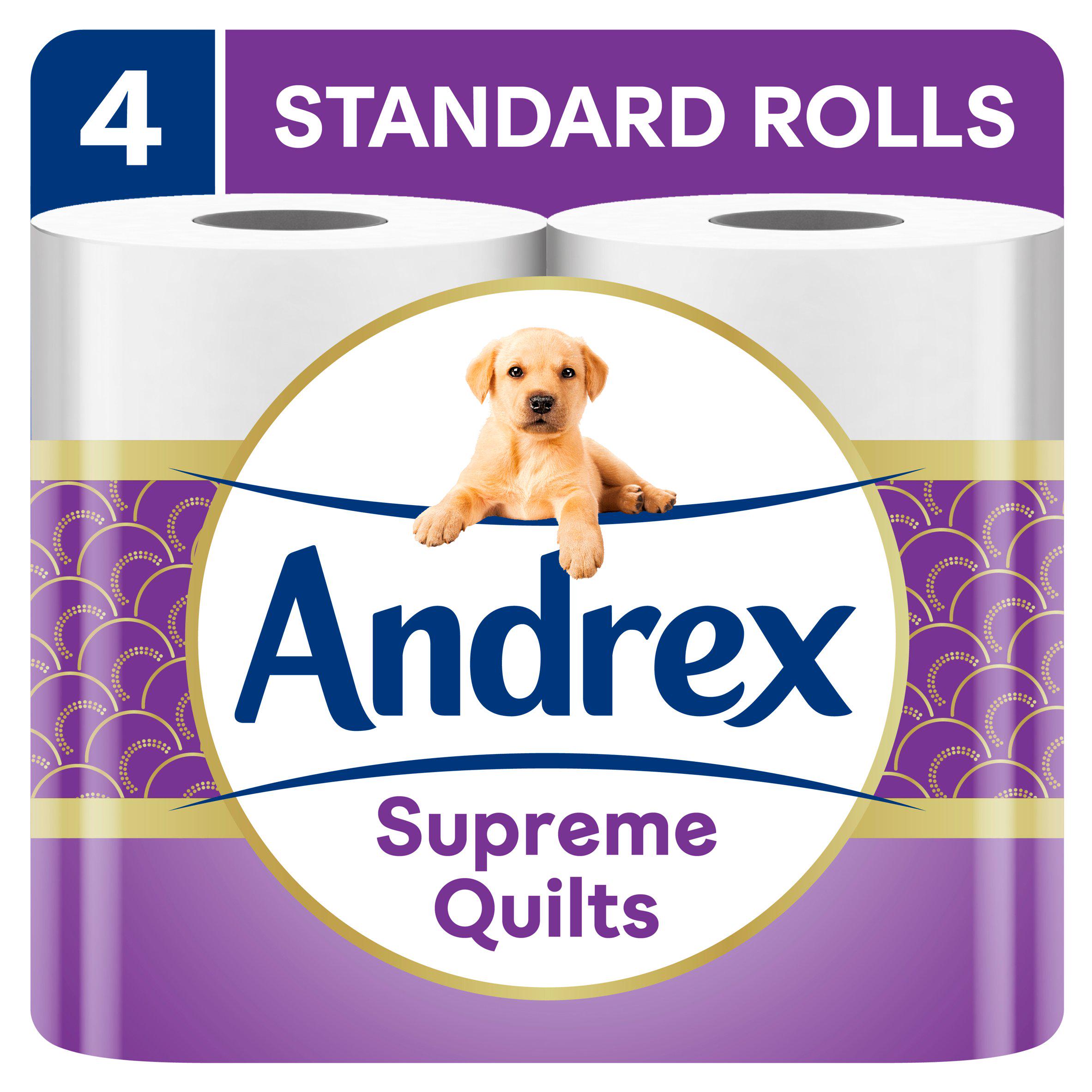 Andrex Supreme Quilts Toilet Roll 4 Rolls GOODS Sainsburys   