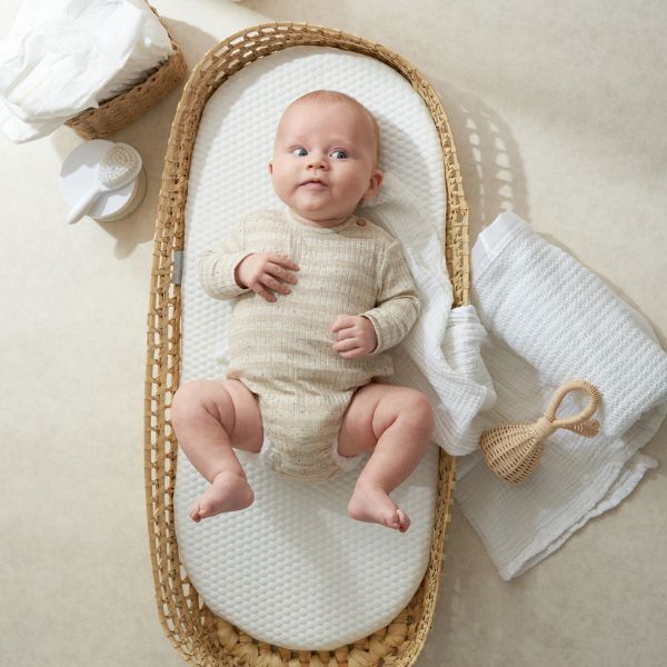 The Tiny Bed Co. Luxury White Fabric Basket Changing Mat