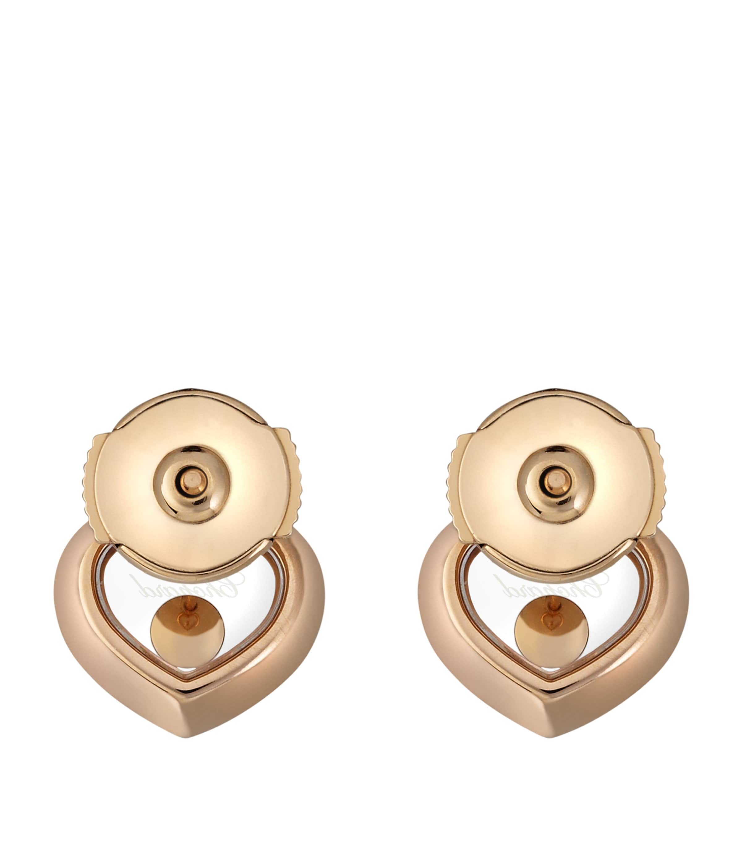 Chopard Happy Diamonds rose gold diamond earrings (British brand)