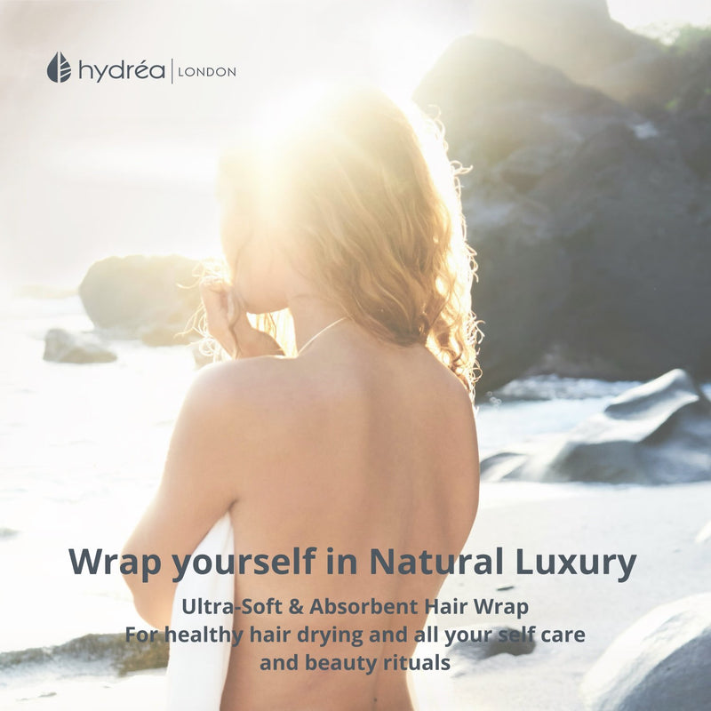 Hydréa London bamboo hair drying towel (British brand)