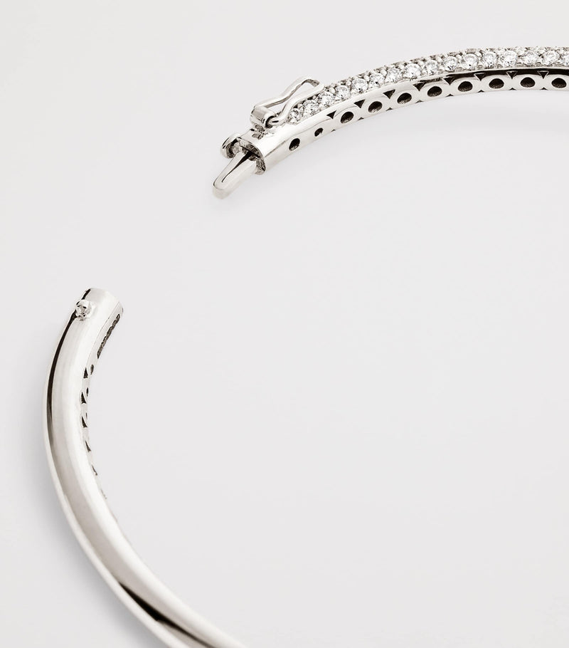 Engelbert white gold and diamond Legacy Knot bangle - British product