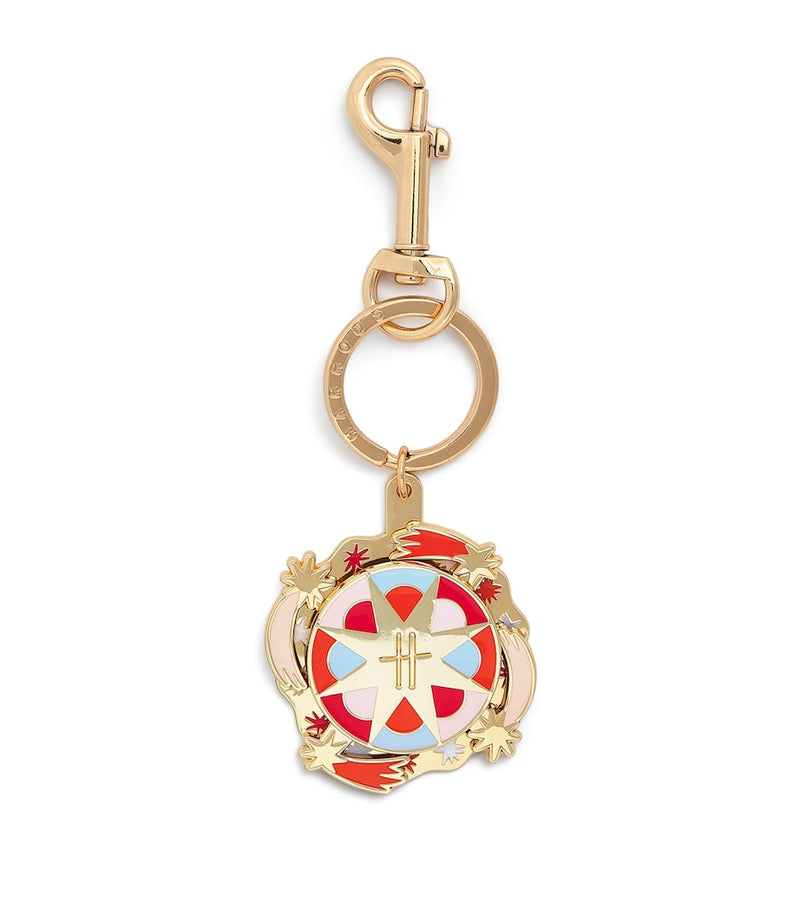 Harrods gold-tone star keyring, British product