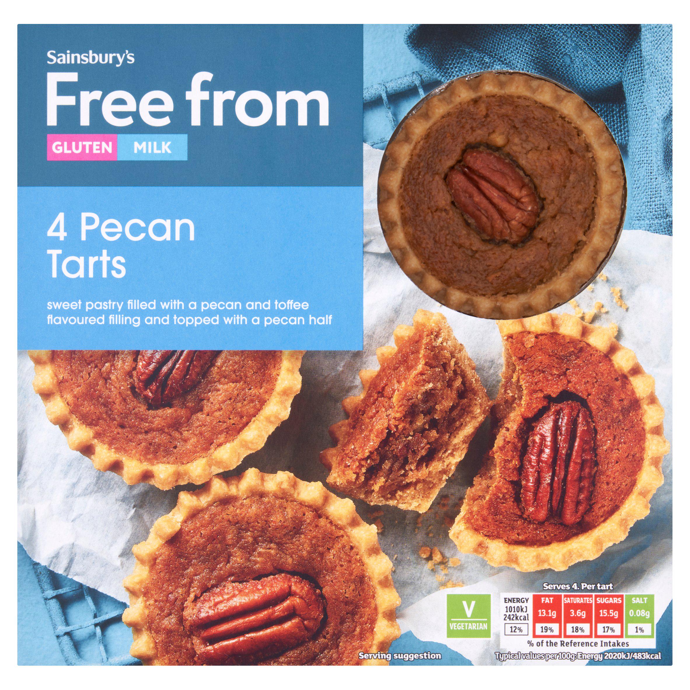 Sainsbury's Free From Pecan Tarts x4 GOODS Sainsburys   