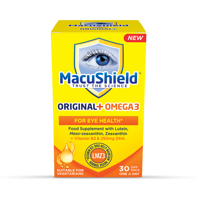 Macushield eye health supplement Original+ Omega 3 30 capsules, UK version