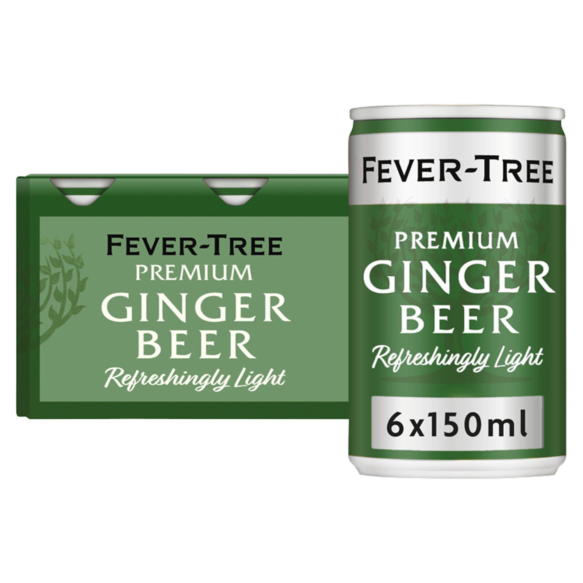 Fever-Tree Premium Refreshingly Light Ginger Beer x6 150ml GOODS Sainsburys   